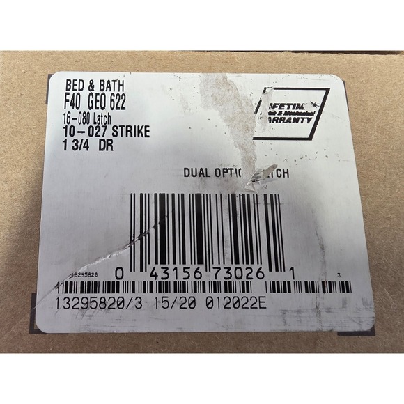 Schlage F40 622 Bed Bath Bowery Door Knob Lockset, Privacy Lock, Matte Black New - Picture 7 of 8